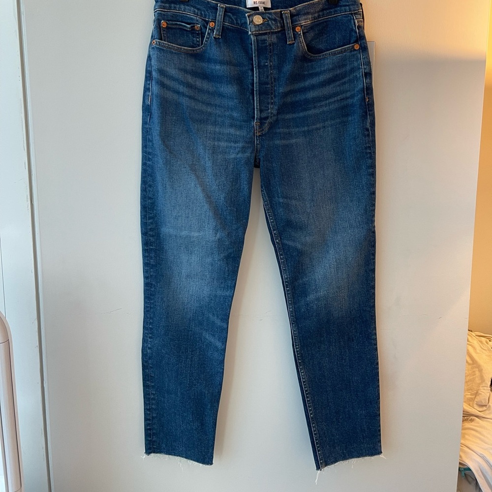 Redone 90s High Rise Ankle Crop - Royal Fade